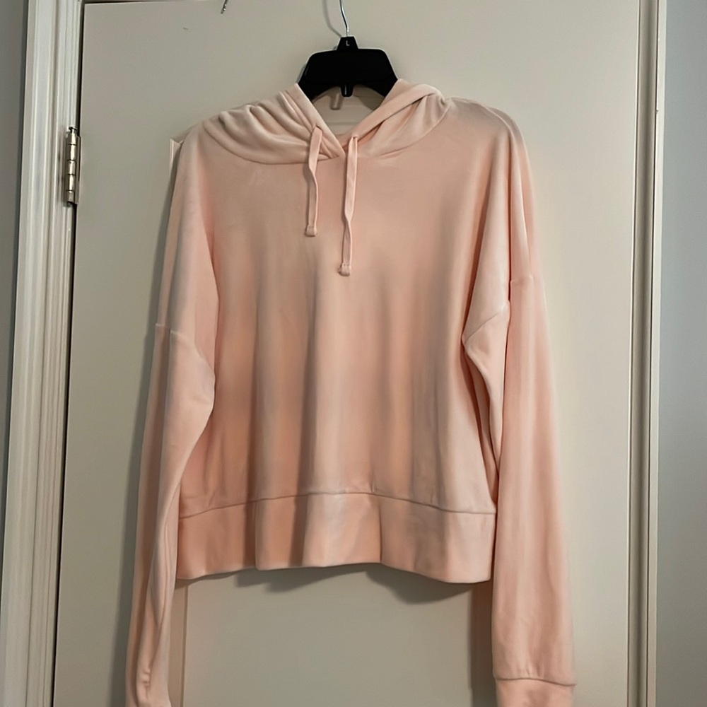 light pink hoodie